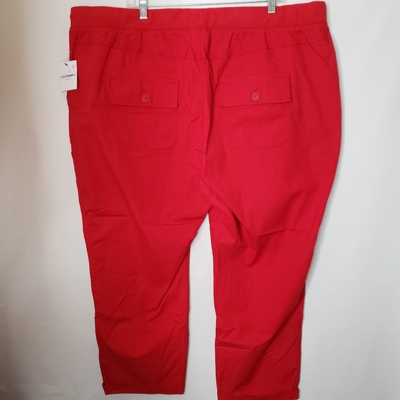 Liz Claiborne Pants Casual Red Elastic Waist Pull On Plus Size 22W NWT - Picture 3 of 12